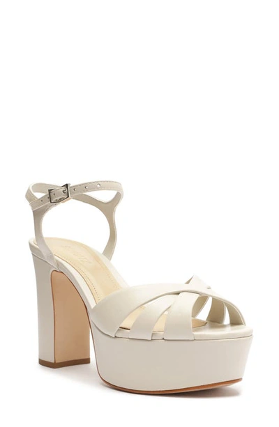 Shop Schutz Keefa Ankle Strap Platform Sandal In Pearl