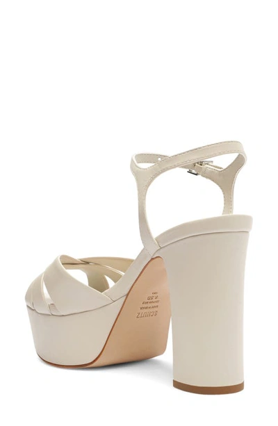 Shop Schutz Keefa Ankle Strap Platform Sandal In Pearl