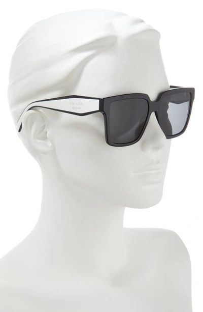 Prada 56mm Square Sunglasses In Black