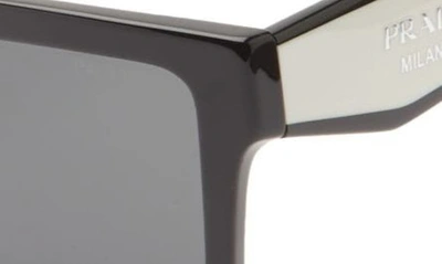 Prada 56mm Square Sunglasses In Black