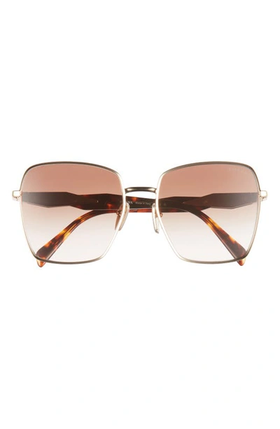 Prada irregular best sale 57mm square sunglasses