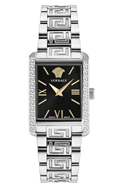 Versace Tonneau Bracelet Watch In Metallic