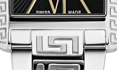 Versace Tonneau Bracelet Watch In Metallic