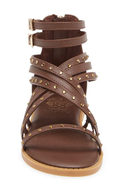 Shop Vince Camuto Kids' Embellished Gladiator Sandal In Brown