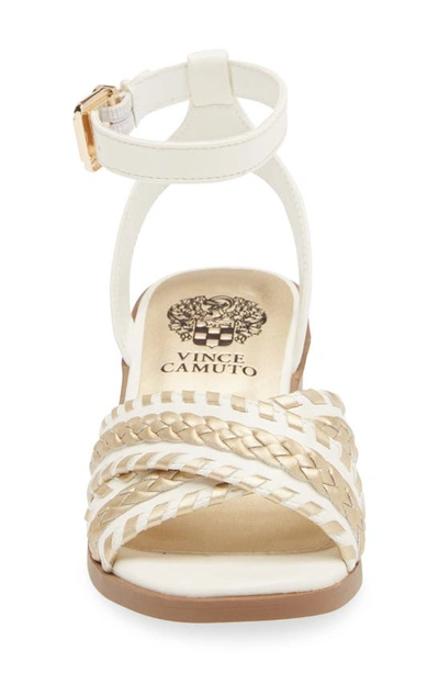 Shop Vince Camuto Kids' Ankle Strap Sandal In Off White Multi