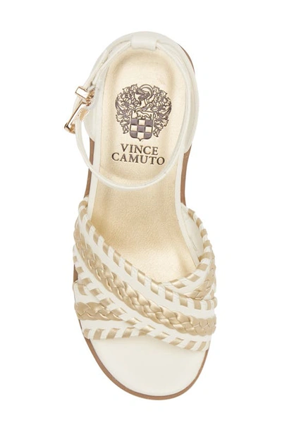 Shop Vince Camuto Kids' Ankle Strap Sandal In Off White Multi