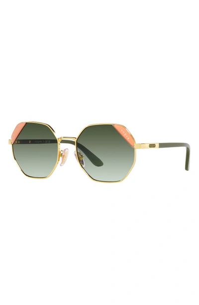 Shop Vogue 55mm Gradient Irregular Sunglasses In Gold