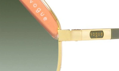 Shop Vogue 55mm Gradient Irregular Sunglasses In Gold