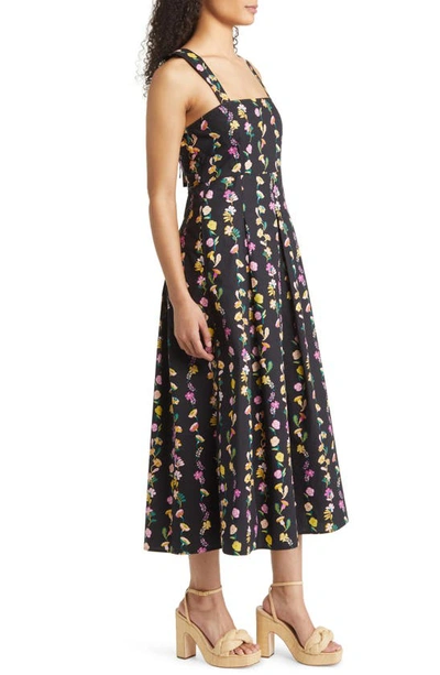 Shop Banjanan Ophelia Floral Print Dress In Floral Onyx