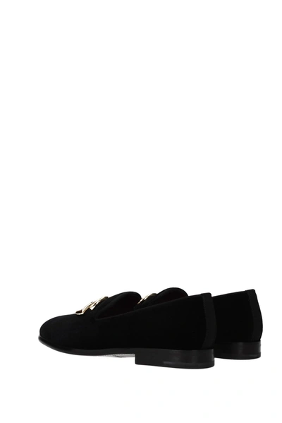 Shop Dolce & Gabbana Loafers Velvet Black