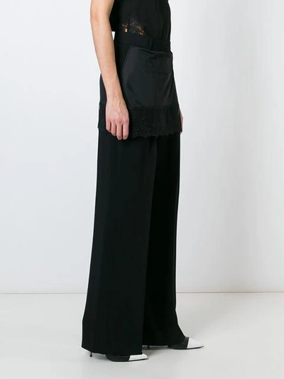 Shop Givenchy Lace Trim Skirt Trousers In Black