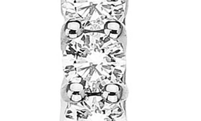 Shop Roberto Coin Diamond Huggie Hoop Earrings In White