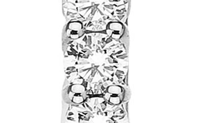 Roberto Coin 18k White Gold Small Hoop Earrings With Diamonds In White