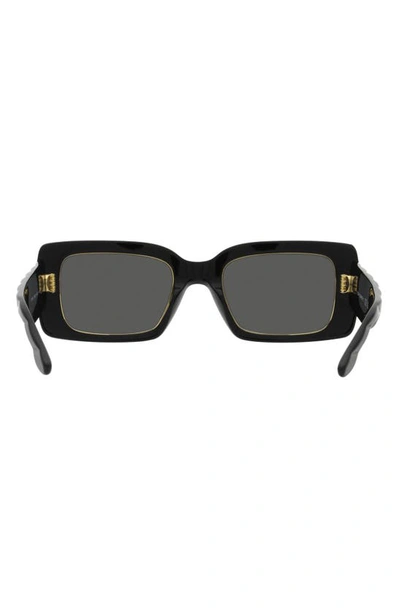 Shop Tory Burch 51mm Rectangular Sunglasses In Black