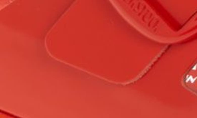 Birkenstock Arizona Big Buckle Slide Sandal In High Shine Tomato