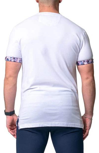 Maceoo Vivaldi Solid Game White V-neck T-shirt In White