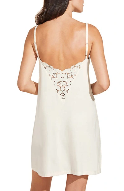 Shop Eberjey Naya Jersey Knit Chemise In Ivory