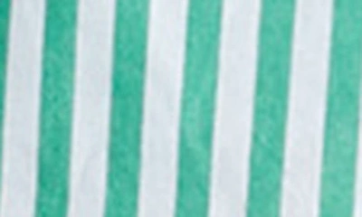 Shop Brixton Sidney Colorblock Stripe Organic Cotton Shorts In Leprechaun