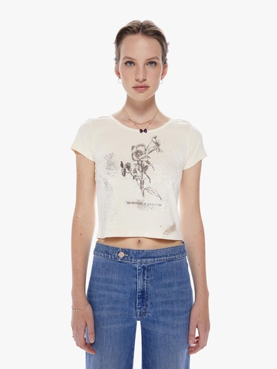Shop Mother The Itty Bitty Scoop Neck Mysteries Of The Flowers T-shirt In Natural