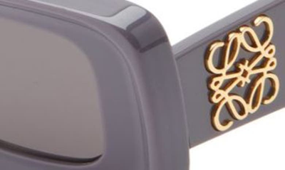 Loewe Anagram Rectangle Acetate Sunglasses In Shiny Violet / Smoke