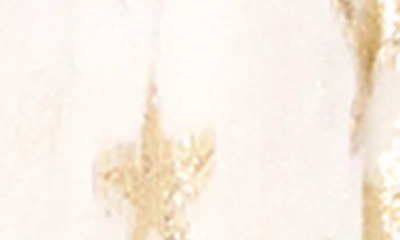 Shop Ciebon Sallie Metallic Star Print Long Sleeve Minidress In White