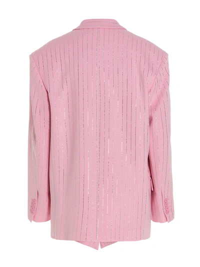 Shop Attico 'glen' Blazer Jacket In Pink