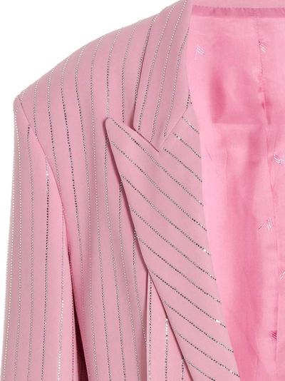 Shop Attico 'glen' Blazer Jacket In Pink