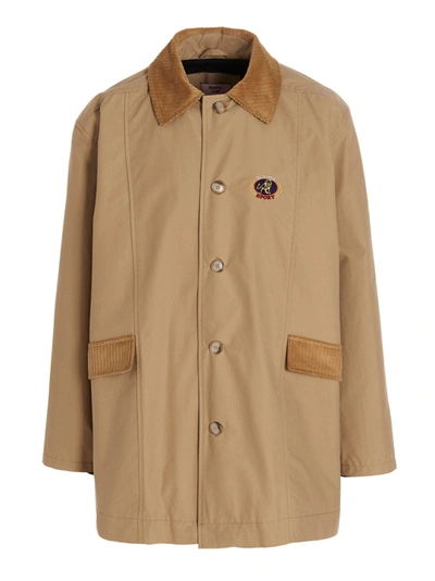 Shop Martine Rose Trench 'hanging Sports Casual' In Beige