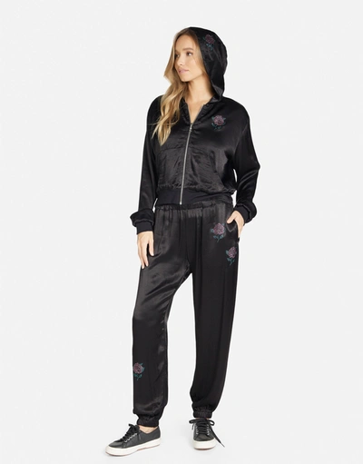 Lauren Moshi Chantria Crystal Roses In Black