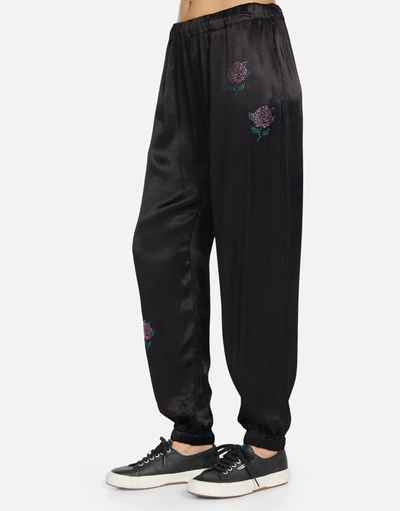 Lauren Moshi Chantria Crystal Roses In Black