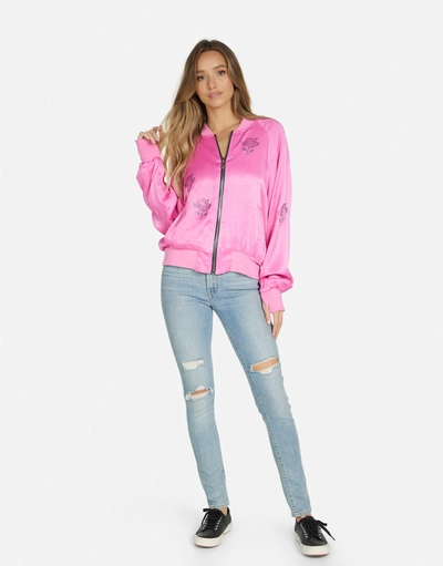 Lauren Moshi Clarice Crystal Roses In Party Pink