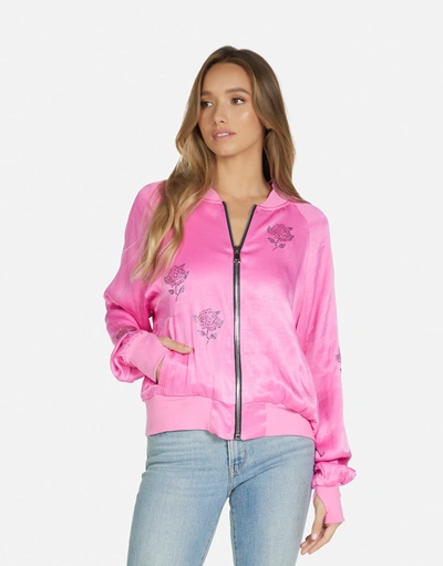 Lauren Moshi Clarice Crystal Roses In Party Pink