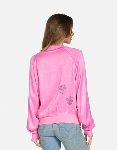 Lauren Moshi Clarice Crystal Roses In Party Pink