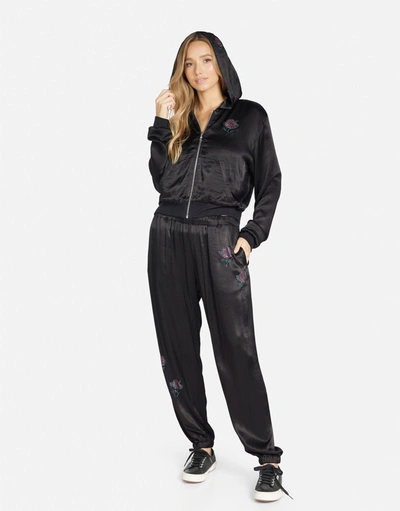 Lauren Moshi Kathleen Crystal Roses In Black
