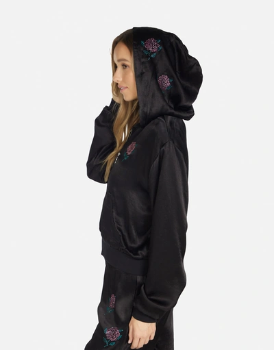 Lauren Moshi Kathleen Crystal Roses In Black