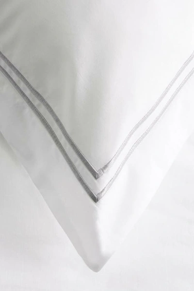 Ella Jayne Home Satin Stitched Percale Duvet Set In Silver