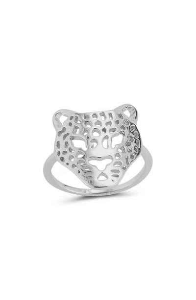 Sphera Milano Silver Tiger Ring In Silver