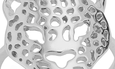 Sphera Milano Silver Tiger Ring In Silver