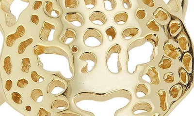 Sphera Milano Sterling Silver Leopard Ring In Gold