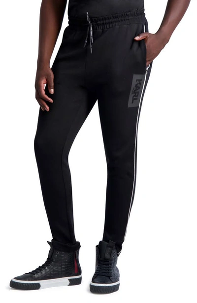 Shop Karl Lagerfeld Paris Track Pants With Piping In Black