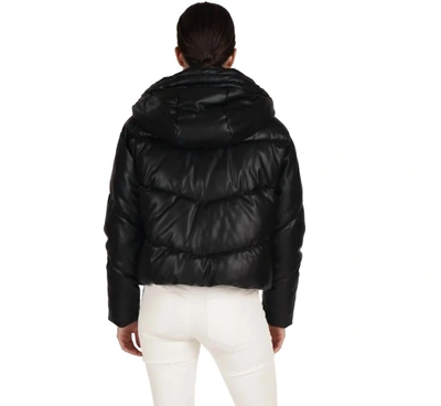 Shop Love Token Leo Puffer Jacket In Black