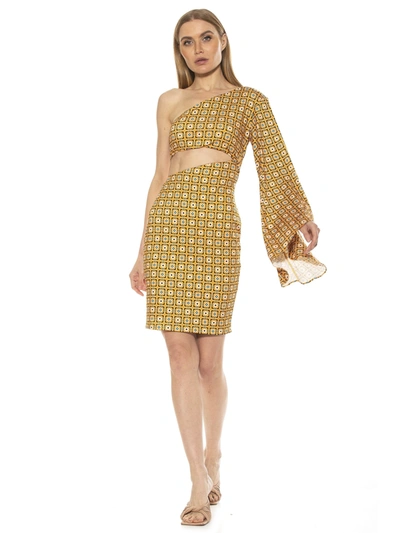 Alexia Admor Reese One Shoulder Dress In Multi