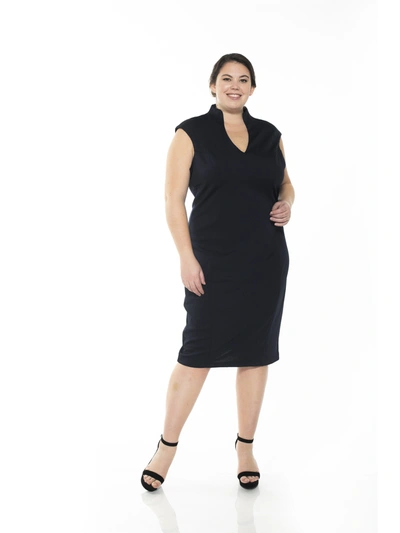 Shop Alexia Admor Katrina Midi Dress - Plus Size In Black