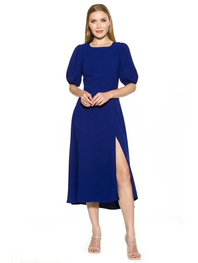 Shop Alexia Admor Blaire Midi Dress In Blue