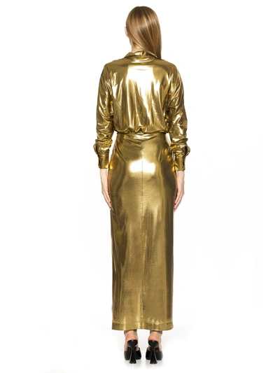 Shop Alexia Admor Rae Metallic Dress In Gold
