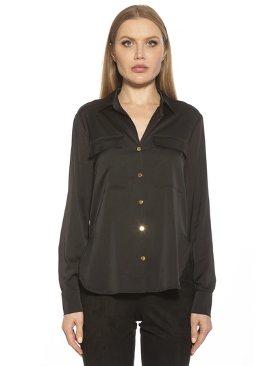 Shop Alexia Admor Classic Button Down In Black