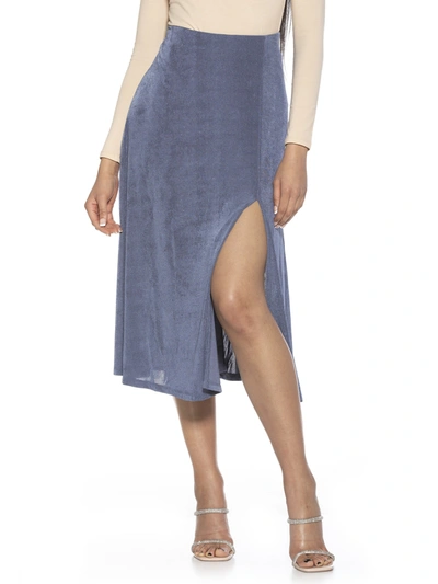 Shop Alexia Admor Midi Skirt In Blue