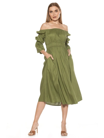 Shop Alexia Admor Rey Midi Dress In Green
