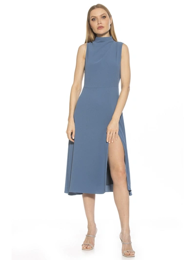 Shop Alexia Admor Veronica Midi Dress In Blue