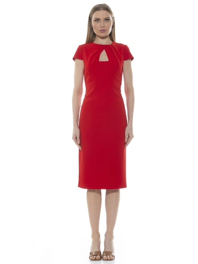 Shop Alexia Admor Janine Midi Dress In Red